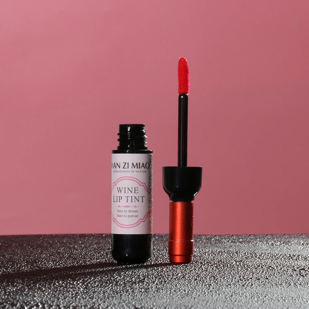 6 Colors Available Sexy Waterproof Wine Bottle Shaped Lipstick Lip Tint Long Lasting Liquid Lip Gloss Cosmetic Makeup Tools Gift