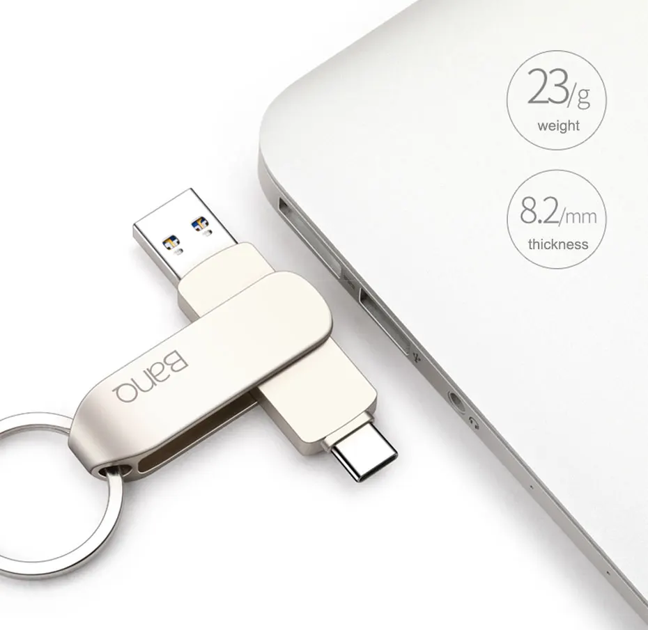 BanQ C90 USB флеш-накопитель 32 Гб OTG металлический USB 3,0 флеш-накопитель ключ 64 Гб Тип C3.1 высокоскоростной мини-флеш-накопитель карта памяти