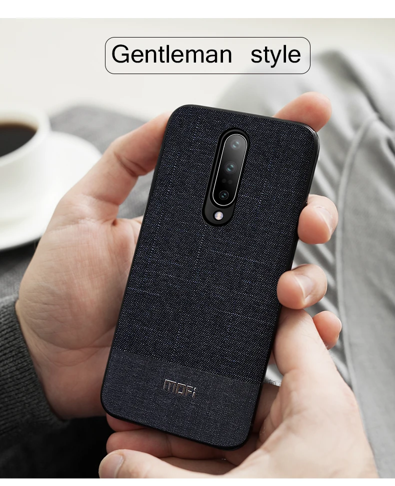 Для Oneplus 7 Чехол темно-Цвет джентльмен Бизнес Стиль ручной работы для One Plus 7 крест зерна для Oneplus7 случае