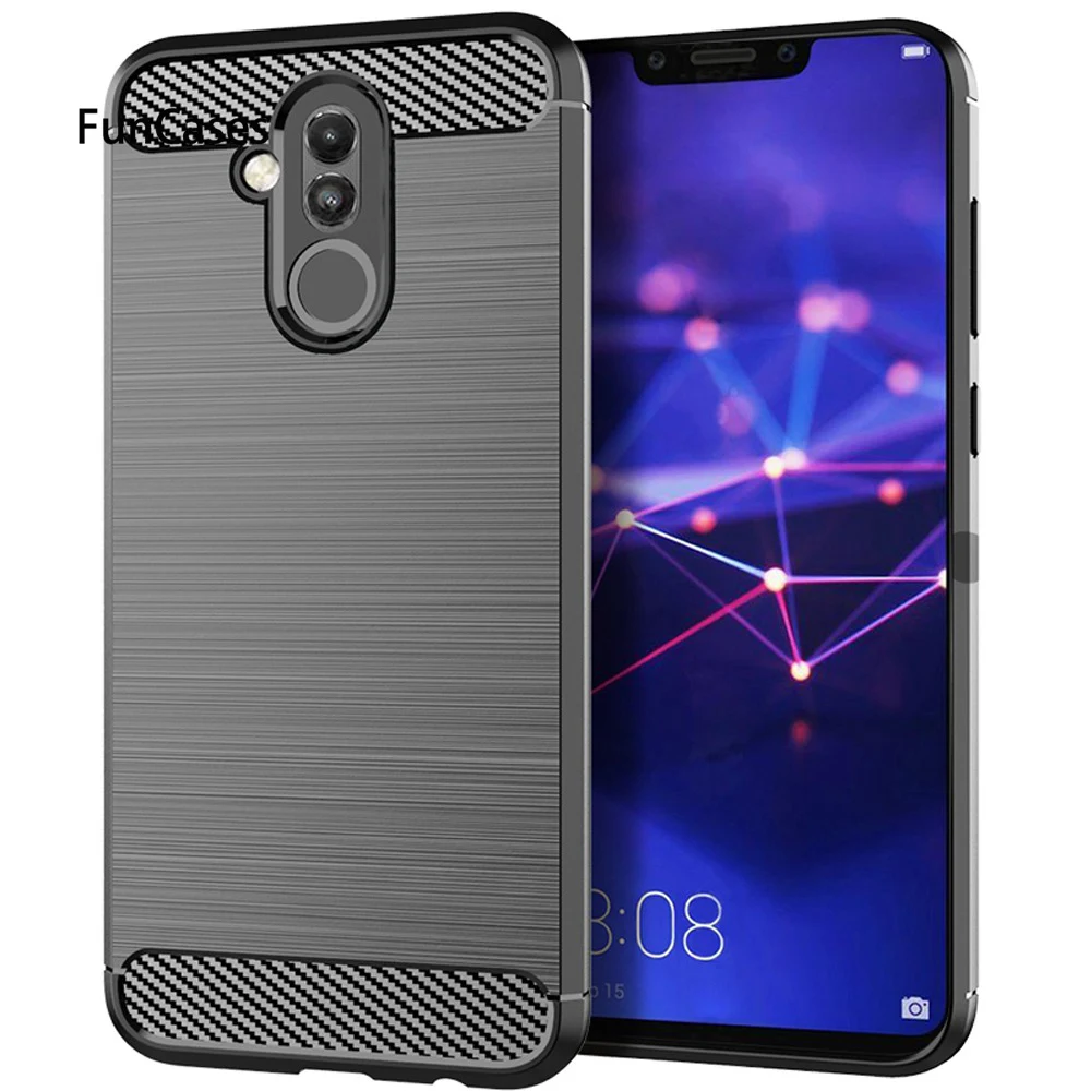 Чехол для huawei P Smart 2019 силиконовый мягкий чехол из углеродного волокна mate 20 Lite Pro P20