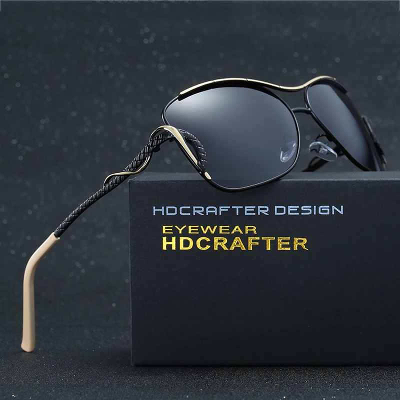 hdcrafter hot selling sun glasses for women vintage polarized driving sunglasses for female brand designer ladies eyeglasses free global shipping