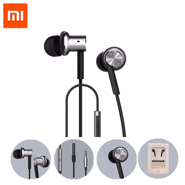 Original XIAOMI Hybrid Piston Dual Driver Earphone Stereo In-Ear Circle Iron Dynamic Balanced-Armature Mic For Xiao Mi Android |