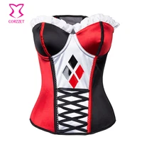 red black white push up corsetto steampunk corsets and bustiers overbust corset sexy bustier lingerie gothic clothing corsage