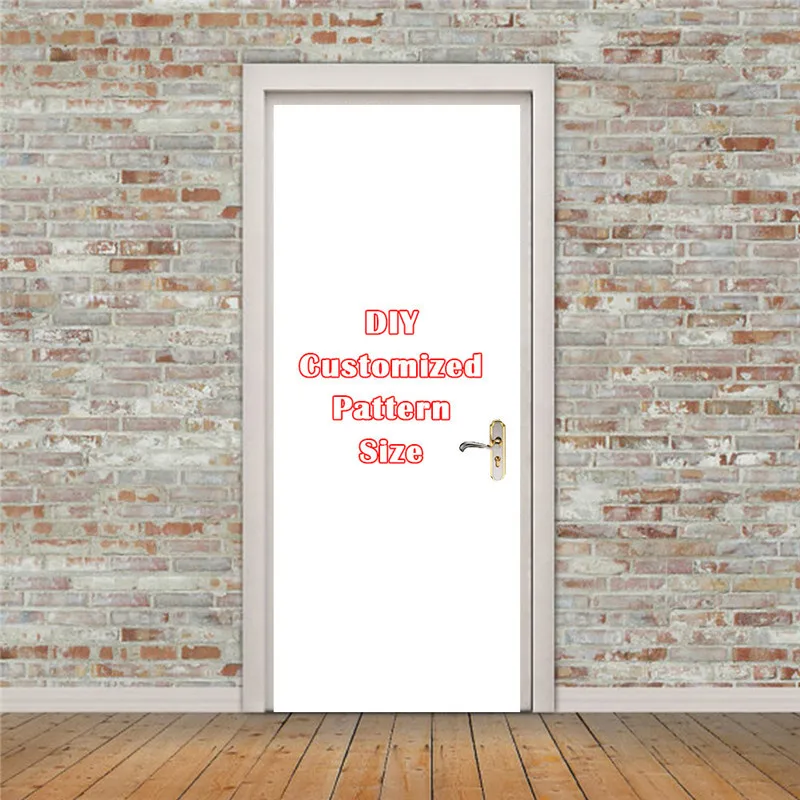 С изображением пейзажа с фонтаном креативная художественная дверь водостойкая 3D