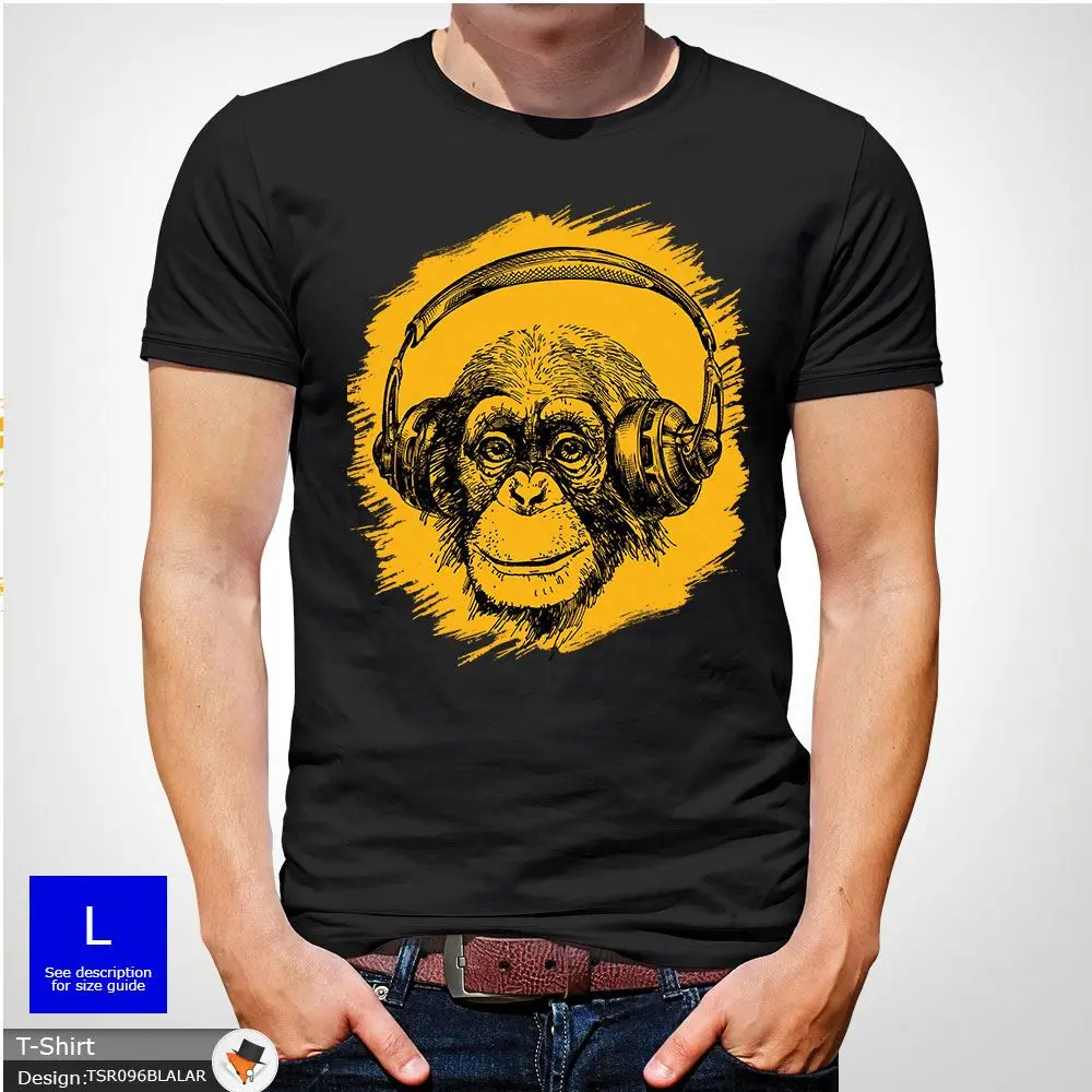Наушники Chimp DJ Techno House Music Rave DnB футболка с обезьяной зеленой! Новые футболки