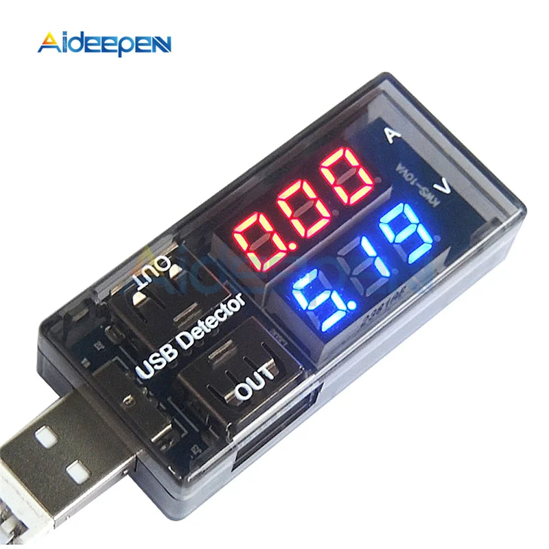 5V 2.5A Red Blue USB электрическая мощность зарядный ток напряжение тестер ЖК-цифровой вольтметр Амперметр монитор доктор Вольтметр Амперметр двойной дисплей - Цвет: 5V 2.5A Red Blue
