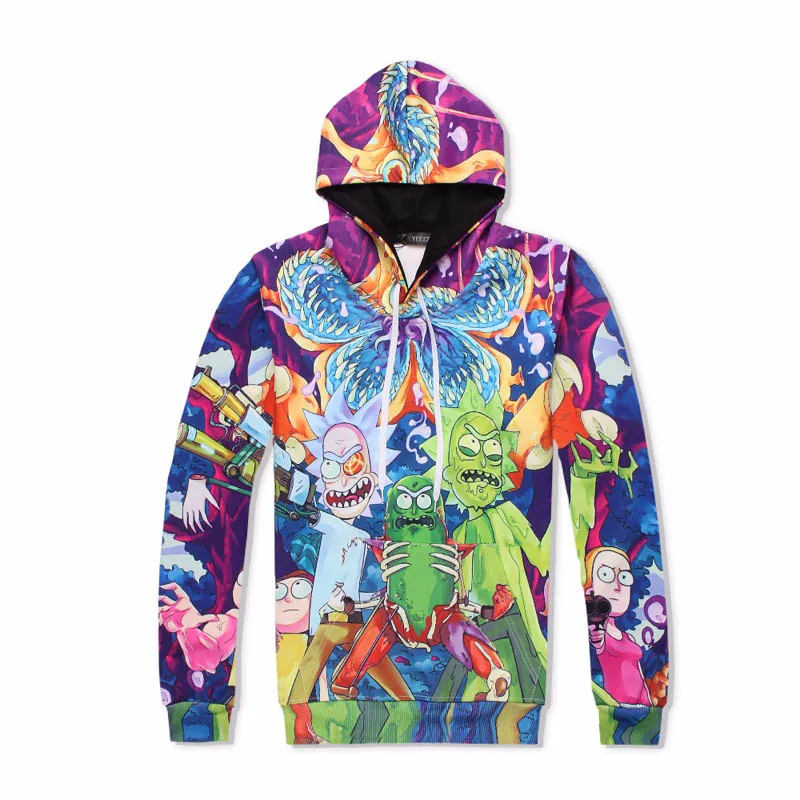 Hoodie 6 Harajuku Мультфильм Рик и Морти 3D печати свитера пуловер толстовки красочный спортивный костюм с капюшоном топы брюки спортивная одежда - Цвет: Hoodie 6