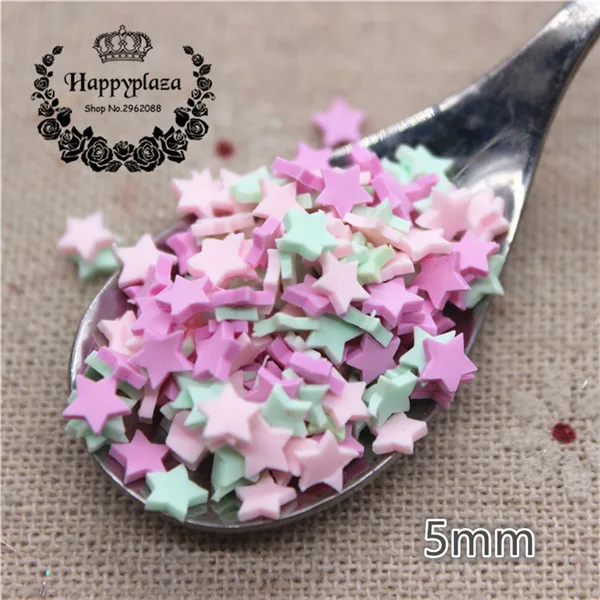 star 30g 30 г смешанные цвета Полимерная глина сердце/звезда/цветок/лук/снежинка/круглый/кости ломтик/гранулированный для телефона чехол/хлеб крошки DIY - Цвет: star 30g