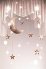 Laeacco Луна Звезды блестящие детские световые фоны боке для фотографий новорожденных Фото фоны индивидуальные фотографические фоны для фотостудии