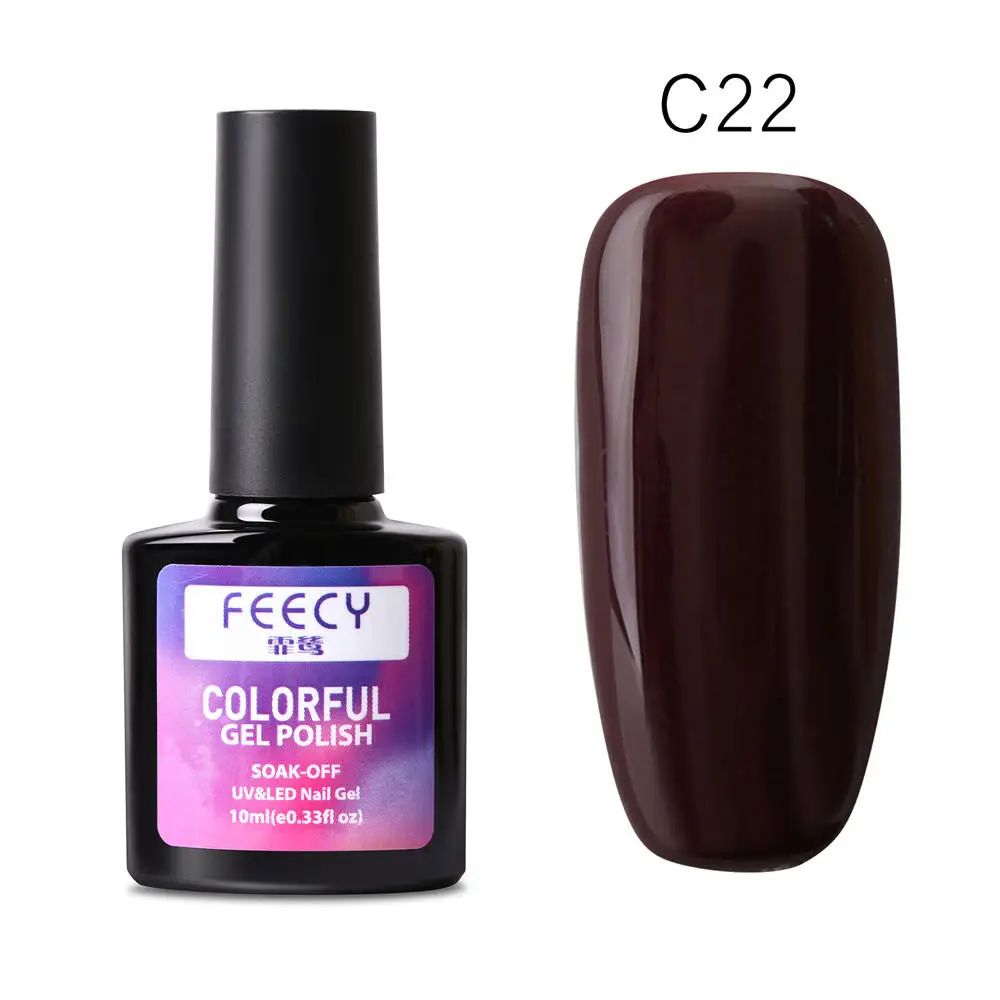 Feecy C22 Gel Nail Polish Soak Off UV LED Gel Varnish Wipe Top Coat Color Nail Gel Polish DIY Nail Art Lacquer Manicure Nail Art Tool - Цвет: Feecy C22