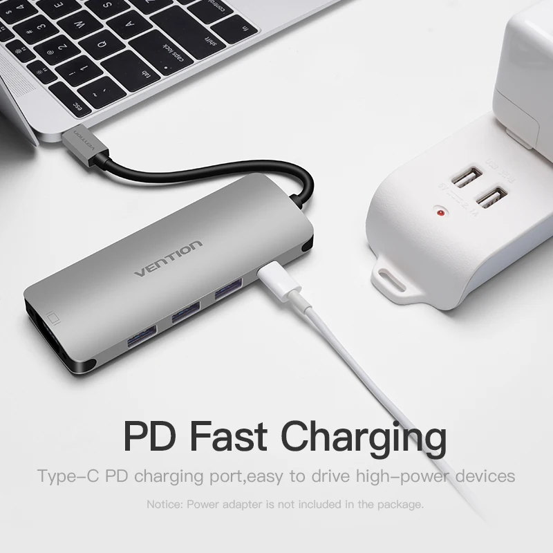 Адаптер Vention USB C на VGA конвертер 3 1 концентратор 0 для MacBook Samsung Galaxy S8/S9 Huawei P20