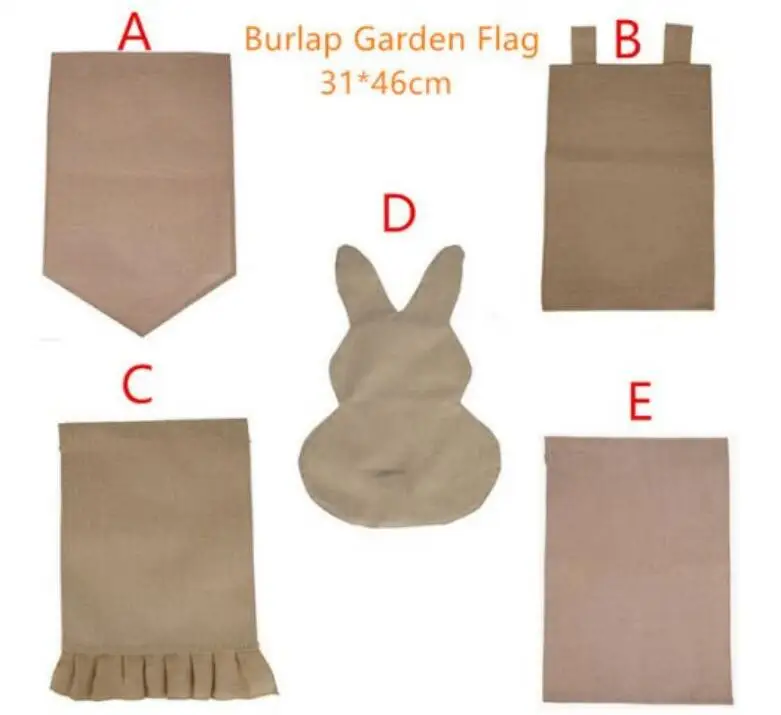 

Burlap Garden Flag 31*46cm Jute Ruffles DIY Linen Yard Hanging Flag House Decoration Portable Banner 4 Styles