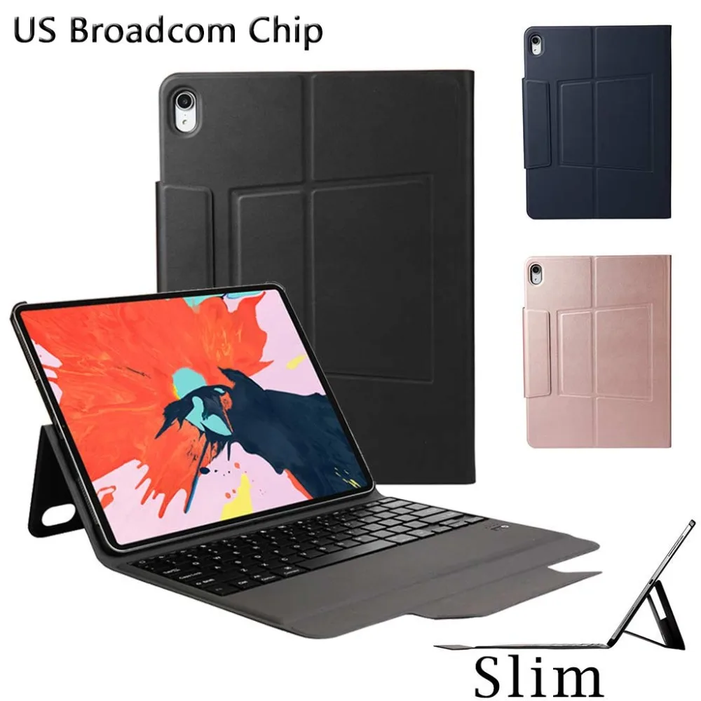 Чехол с клавиатурой для iPad pro 12 9 2018 3rd Gen легкий цельный беспроводной подставка