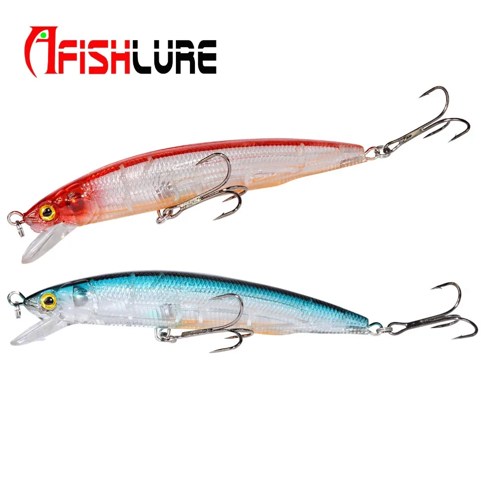 Afishlure пластиковый жесткий Minnow 123 мм 16 г шар внутри 3D воблер с глазами