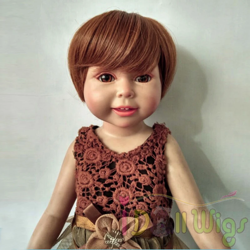 Бесплатная доставка синтетический милый короткий боб парик с полной челкой для 18