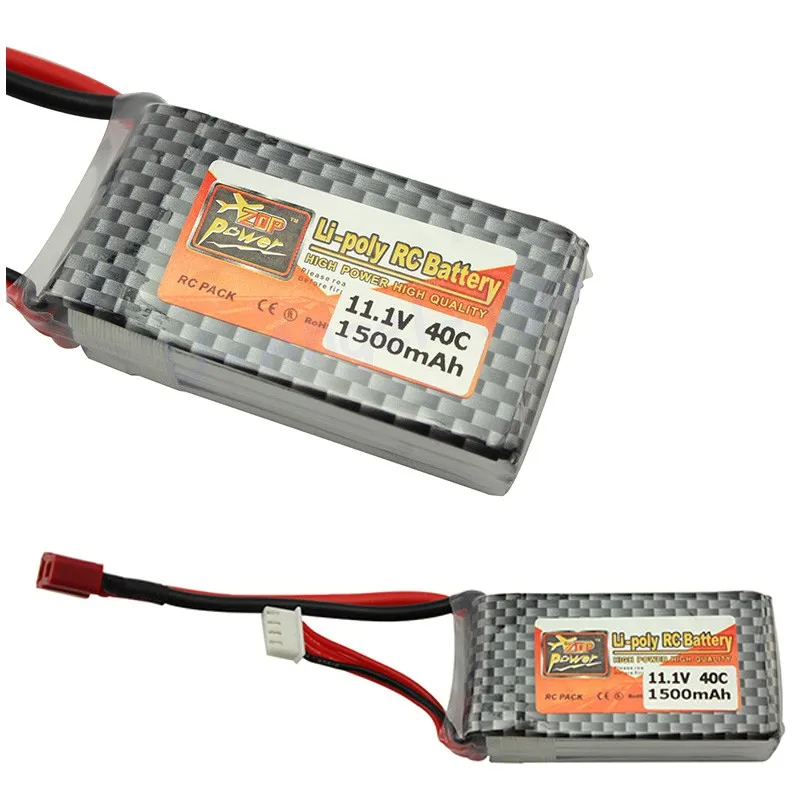 1 шт. LiPo аккумулятор ZOP 11 В 1500 мАч 3S 40C MAX 60C Т образный штекер для радиоуправляемого
