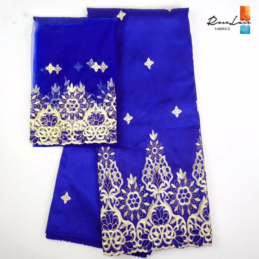 Африканская нигерийская кружевная ткань George с блузкой нигерийский гипюр