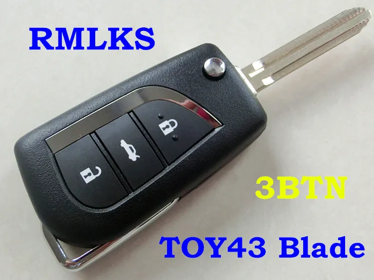 RMLKS сменный складной чехол для ключа без рисунка Toyota Corolla EX Новый VIOS Toy43 Blade|case