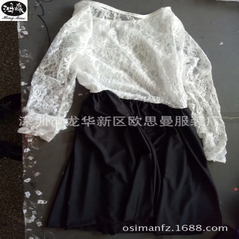 Женское кружевное платье с вышивкой однотонное круглым вырезом и лето 2018|dress