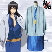 anime gintama katsura kotarou cosplay costumes complete outfit set coat kimono belt for halloween