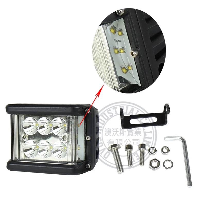 Автомобильный Светодиодный отражатель 4 &quot60 Вт рабочий свет боковая подсветка