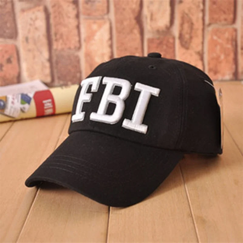 Черный Высокое качество оптом и в розницу 1 шт. voron Hat& cap FBI мода досуг вышивка кепки S унисекс бейсболка - Цвет: Черный