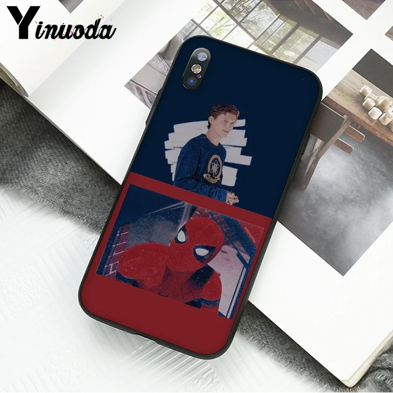 A13 Yinuoda Marvel Hero Человек-паук том Холланд черный чехол для телефона для iPhone 6S 6plus 7plus 8 8Plus X Xs MAX 5 5S XR - Цвет: A13