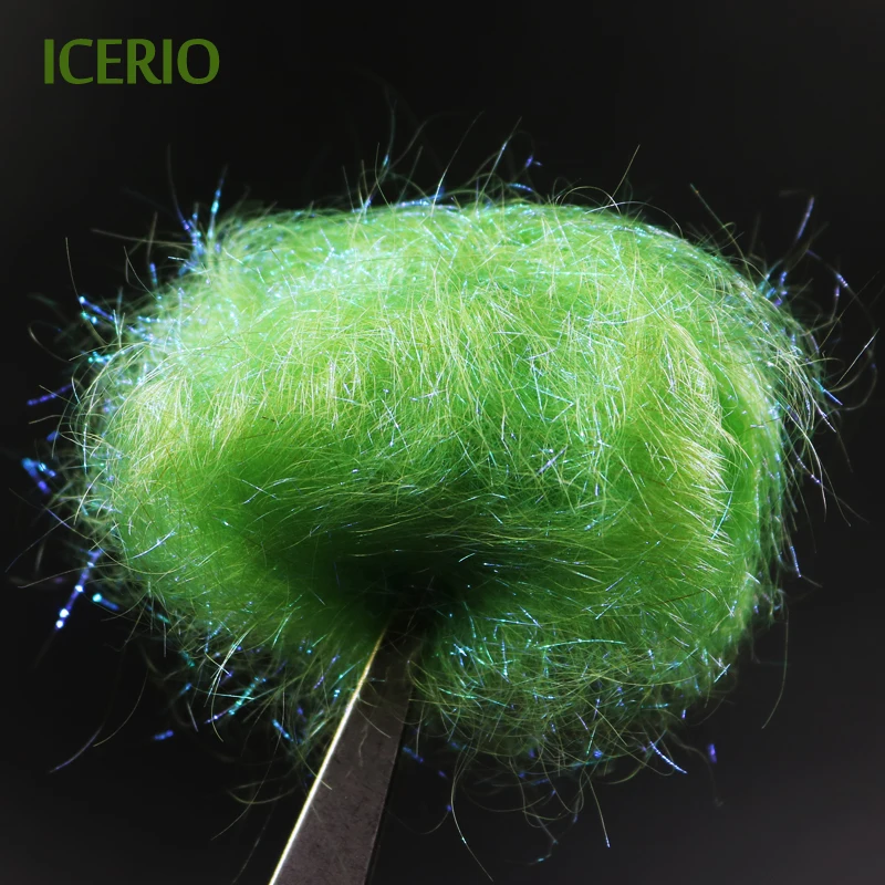ICERIO, 12 цветов, для завязывания мушек, Ультра тонкое ледяное волокно, для Нимфы, Скад, стримеры, материал для завязывания мух, рыбалки