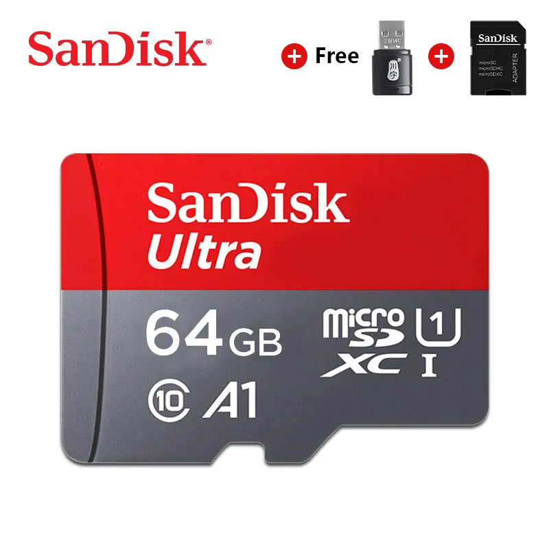 64GB Sandisk Ultra Micro SD 128 ГБ 32 ГБ 64 Гб 256 Гб 16 Гб 400 Гб Micro SD карта SD/TF флэш-карта памяти 32 64 128 Гб microSD для телефона - Емкость: 64GB