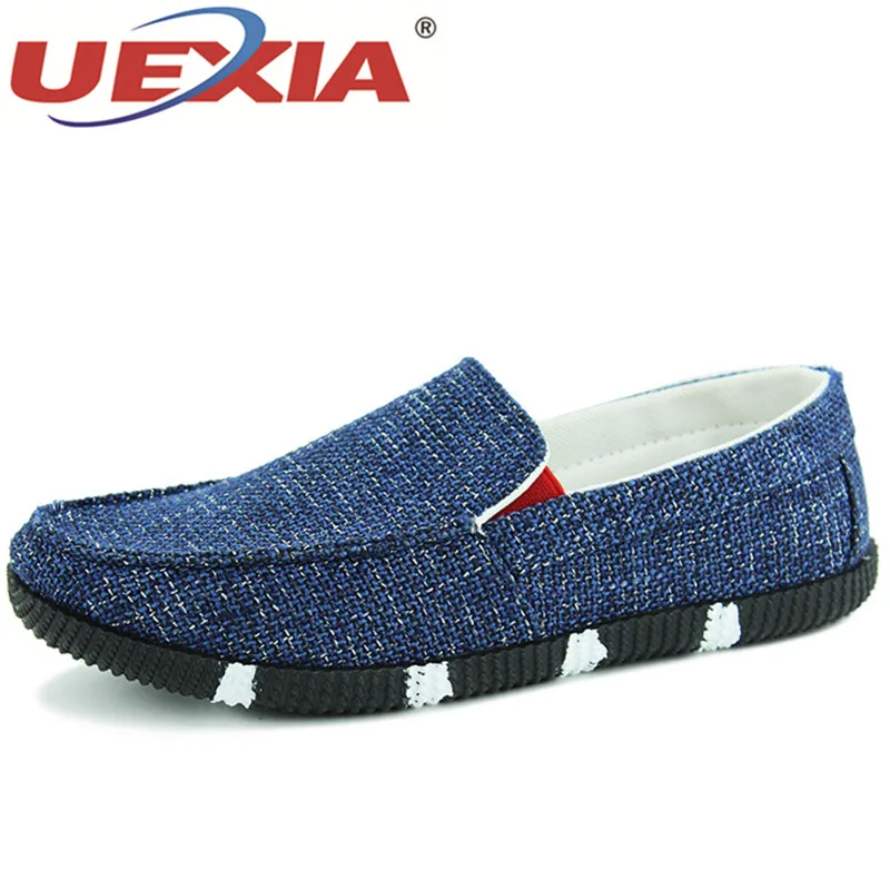 UEXIA Casual Men Shoes Summer Moccasin Slip on Sneakers Designer Male Flats Canvas Alpargatas Zapatillas Superstar | Обувь