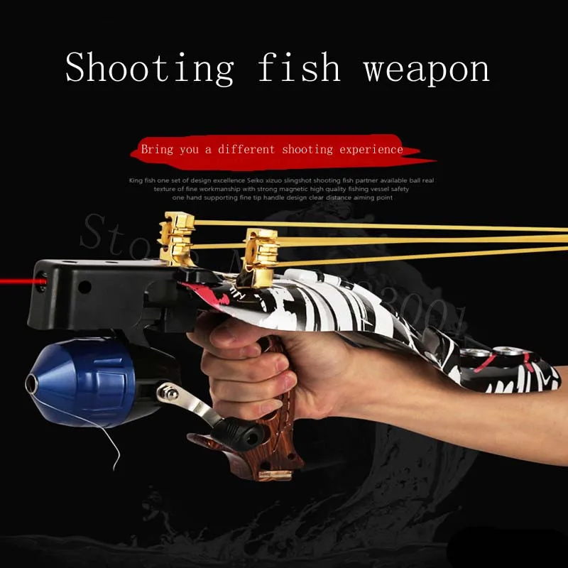Outdoor laser Shooting Fish Slingshot Shooting Speargun Multifunction Instinct Shooter Shooting Multipurpose