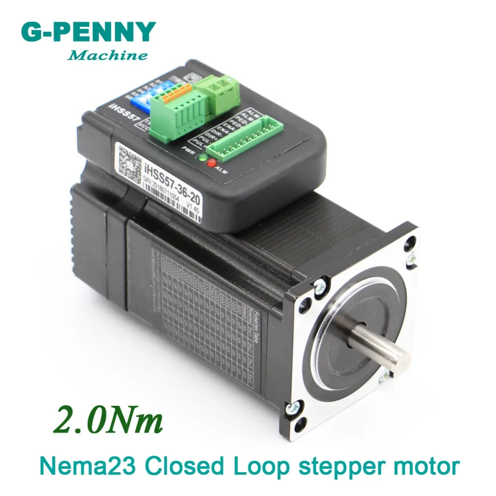 Новинка! Замкнутый Цикл шаговый двигатель Nema23 57x76 мм 2.0нм 8 285Oz in 5.0A 36В Гибридный интегрированный