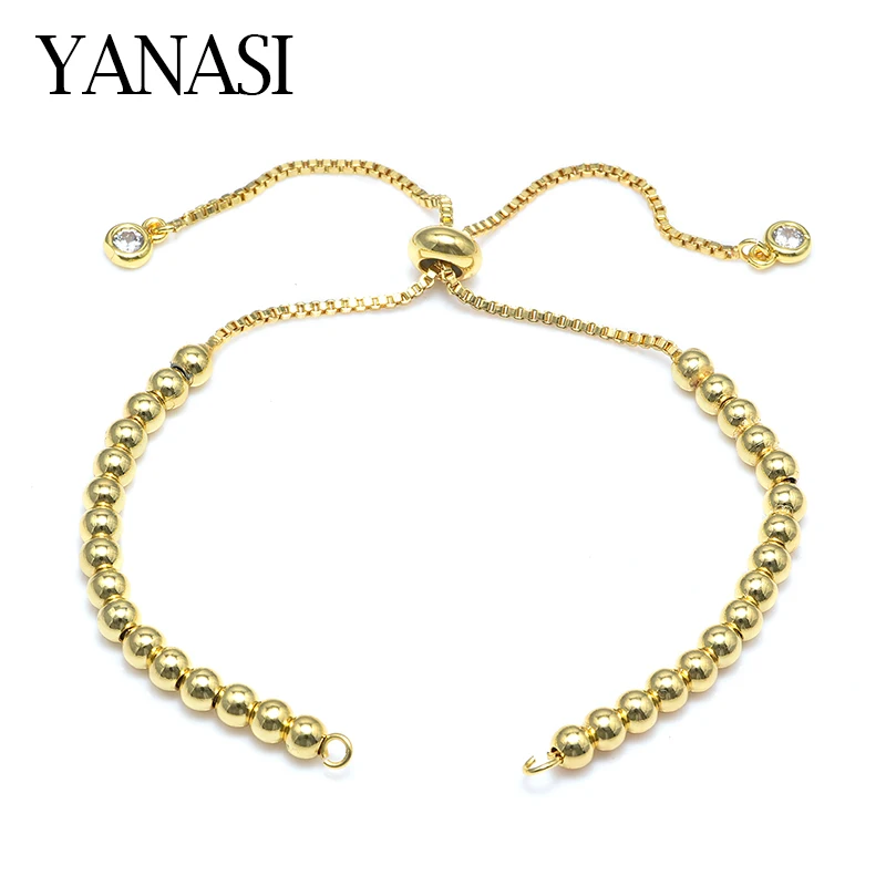 4 цвета золотой серебряный медный бисер регулируемые цепочки аксессуары для