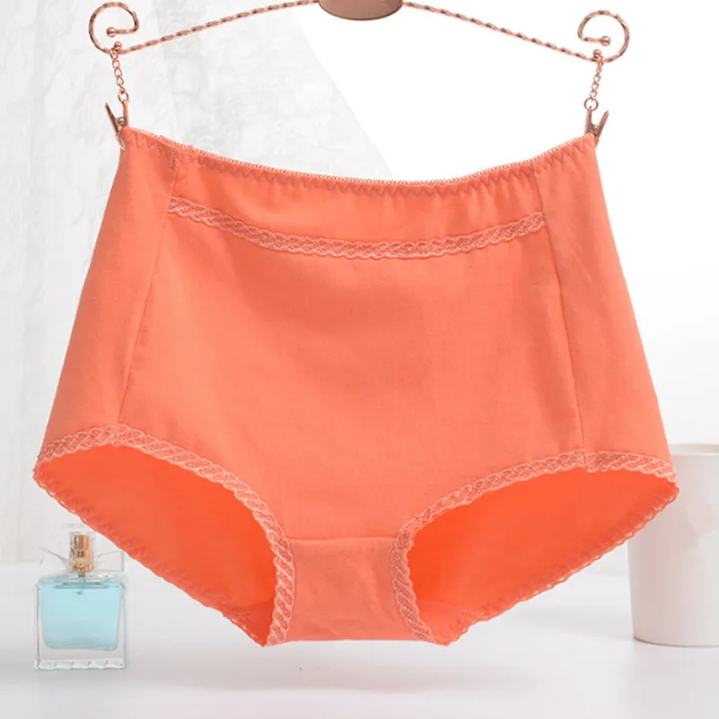 Классические однотонные хлопковые бесшовные трусы мягкое женское нижнее белье