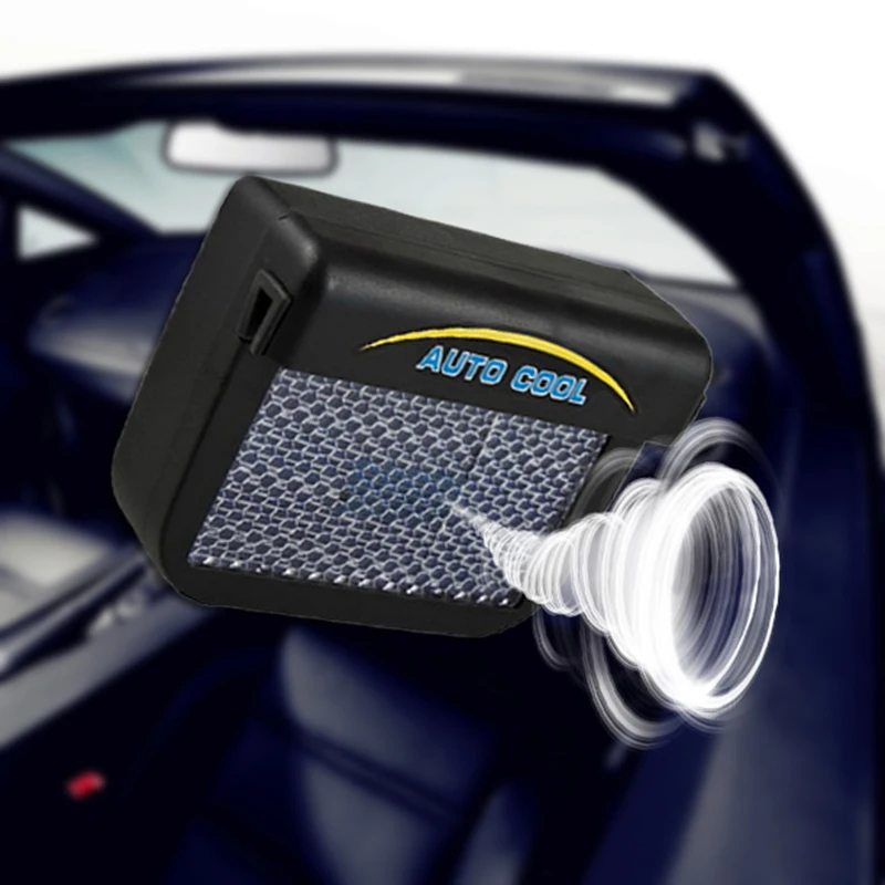

New Solar Powered Car Auto Cool Air Vent Cooling Fan Cooler With Rubber Stripping Car Ventilation Fan Radiator System