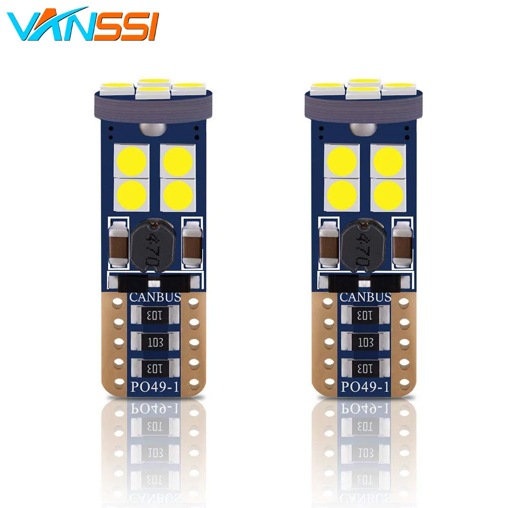 2x6000 К белый T10 194 W5W светодио дный Canbus ОШИБОК 12SMD 3030 автомобилей двери купола Чтение