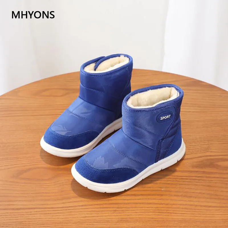 MHYONS/2018 новые ботинки для девочек детские зимние Детская водонепроницаемая обувь