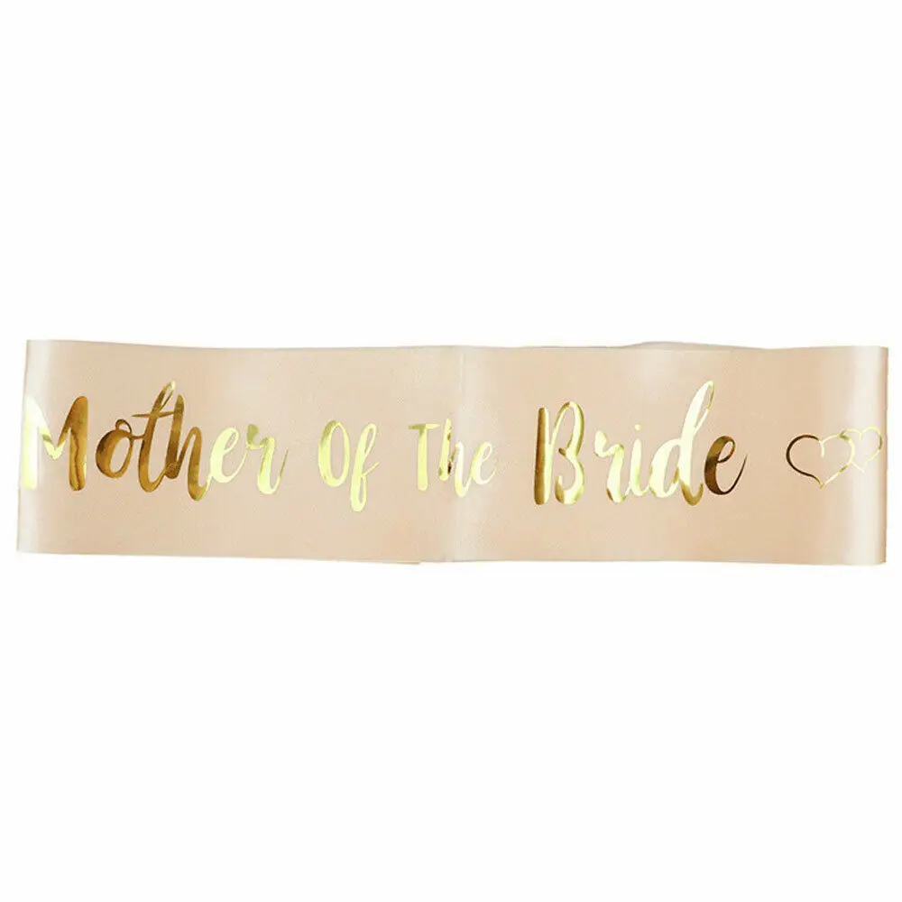 С золотым блеском с надписью &quotBride to Be&quot атласной лентой на поясе для Свадебная