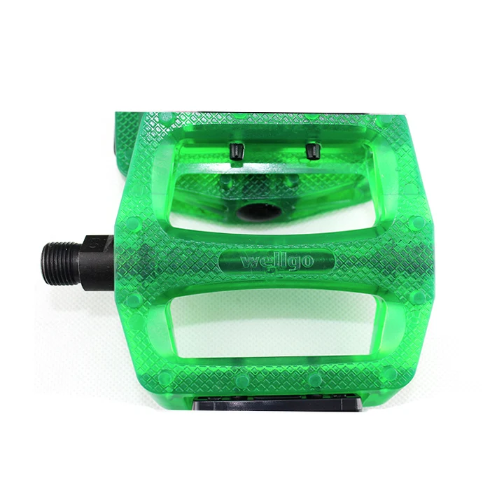 green Wellgo MTP B109 полупрозрачная цветная Желейная педаль Dead Fly велосипедная педаль Нескользящая педаль для голеностопного горного велосипеда - Цвет: green
