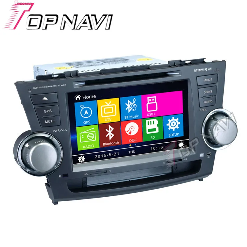 Wanuary 8 &quotавтомобильный DVD GPS для Toyota Highlander 2008 Автомобильный радио мультимедиа