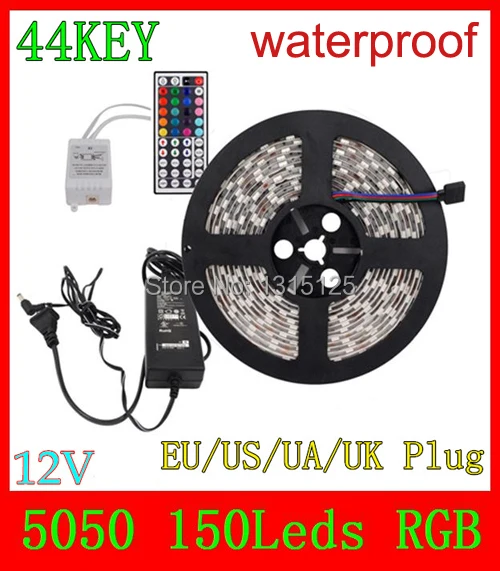 Светодиодные ленты SMD 5050 150Led s RGB 5 м и ИК пульт дистанционного управления с 44