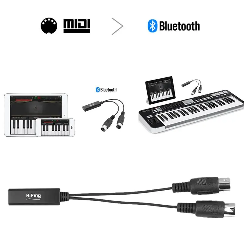 IG HiFing беспроводной Bluetooth MIDI адаптер 4 0 5 контактный DIN адаптер|Коннекторы и