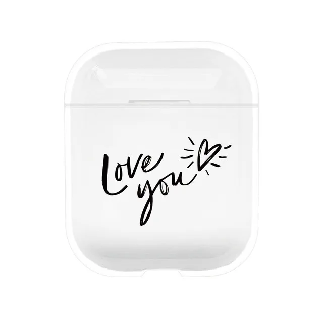 love you Сумки для Air Pods Микки Минни Маус Дейл чип медвежонок пух поросенок мультфильм Прозрачный чехол из поликарбоната для Airpods беспроводной Bluretooth наушники - Цвет: love you