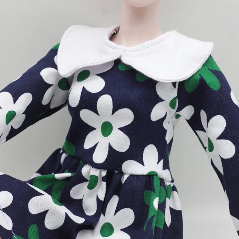 Модные игрушки для кукол 60 см 1/3 BJD милое Цветочное платье с длинным рукавом