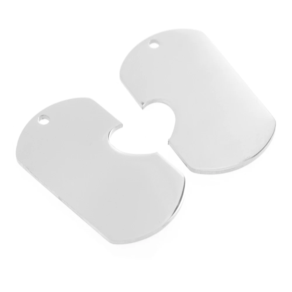 Парные подвески в форме сердца с изображением собаки парные амулеты виде ID bank