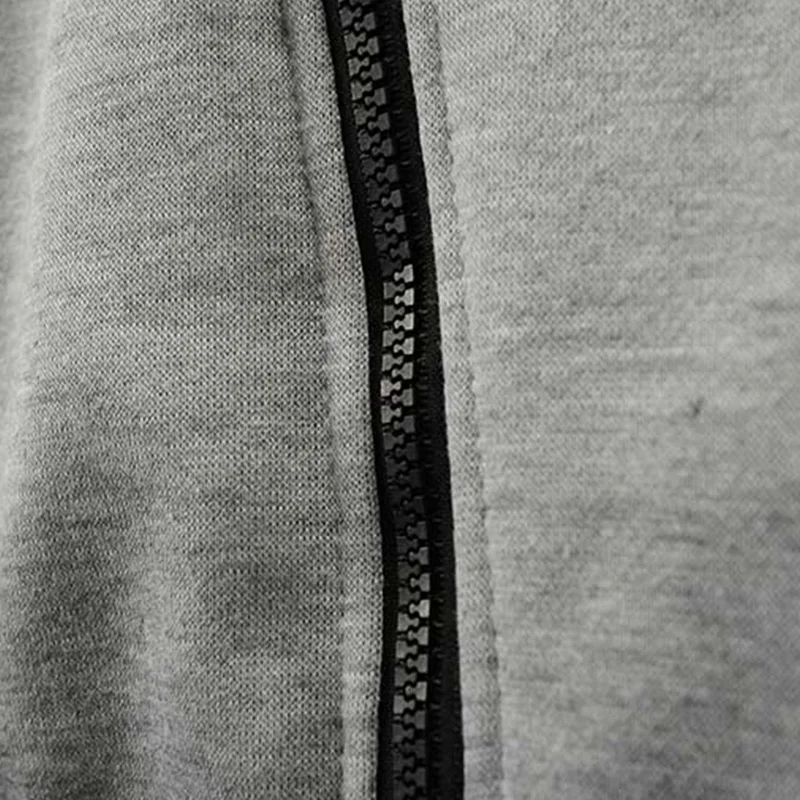 Slanted Zipper Hoodies Men Male Long Sleeve Solid Hooded Pocket Loose Sweatshirt Hoodie Tracksuit Sweat Coat Sportswear 6Q2282 | Мужская