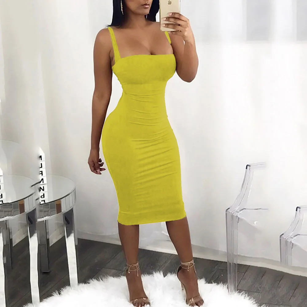 Женское летнее платье 2019 облегающее без рукавов со шнуровкой сзади свадебные