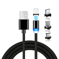 Горячая Распродажа 3 в 1 Разъемы зарядный кабель 360 градусов Магнитный Usb для Iphone