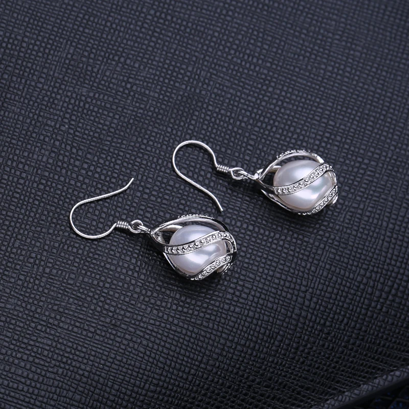 Женские серьги FENASY из стерлингового серебра 925 пробы с жемчугом в подарок|earrings