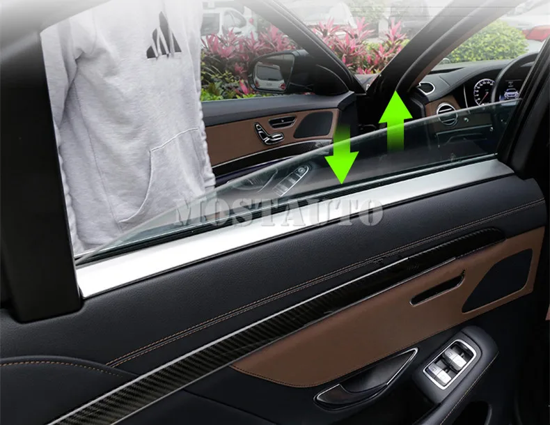4 шт. внутренняя накладка на окно и заднюю дверь автомобиля для Benz S Class W222 2014